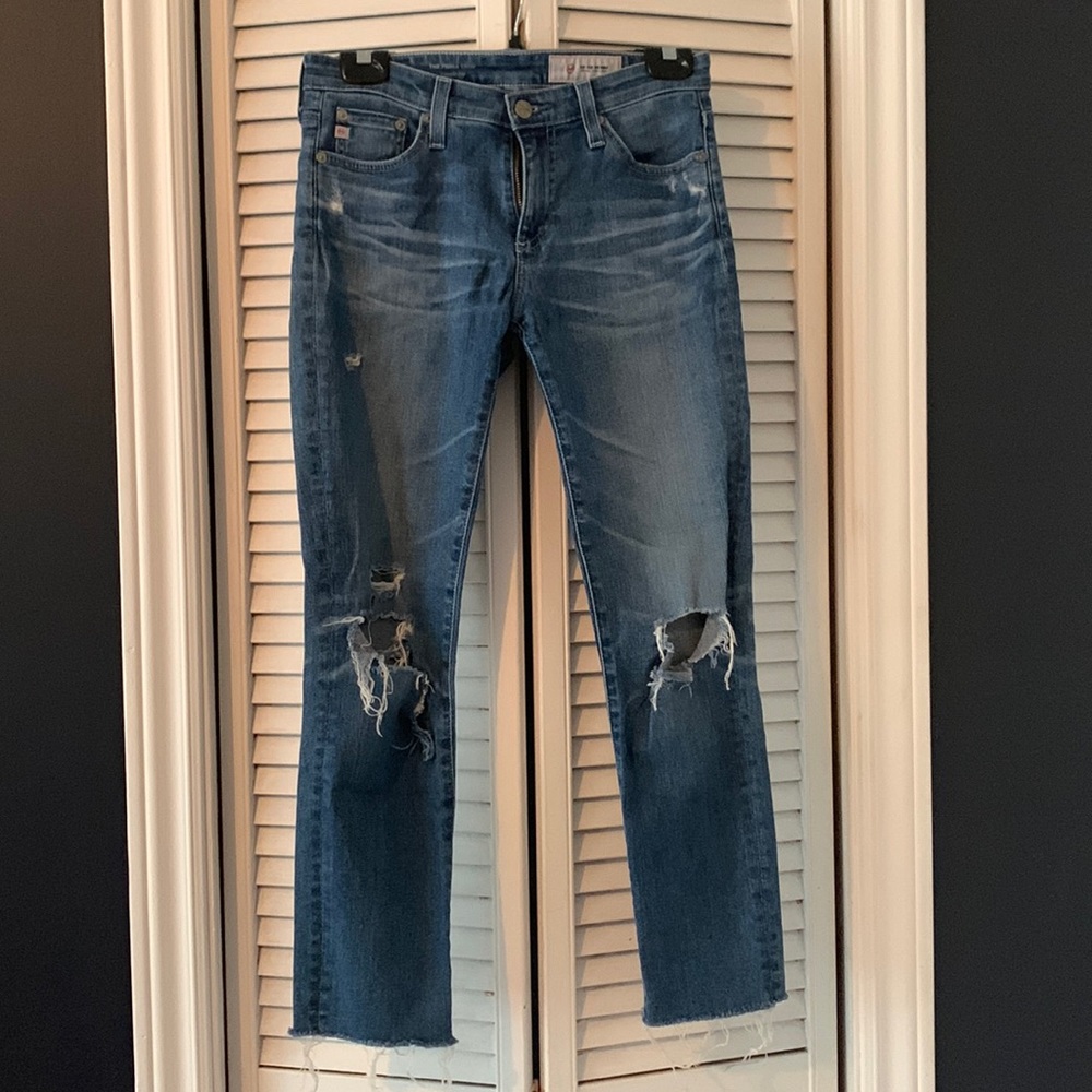 AG Prima Crop cigarette style jeans, size 25